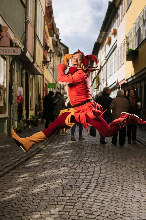 Wie Till Eulenspiegel in Erfurt noch einmal übers Seil gehen will